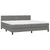 vidaXL Box spring postelja z vzmetnico LED temno siva 200x200 cm blago