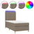 Vidaxl Box spring postelja z vzmetnico LED taupe 90x190 cm blago