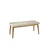 Hanah Home klupa Arwen, 105 cm, krem / prirodno drvo