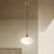 Luster na sajli HECTOR 1xE27/15W/230V bela/mesing pr. 25 cm