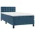 Vidaxl Box spring postelja z vzmetnico LED temno modra 90x200 cm žamet