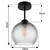 BRILAGI - LED plafonski luster R GLASS 1xE27/60W/230V prečnik 18 cm crna/dimljeno-siva