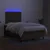 Vidaxl Box spring postelja z vzmetnico LED tem. rjava 120x190 cm blago
