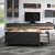 JELA KLUB STO KLS-2F/ON - kolekcija Onyx - Antracit HG lak/Pacifik orah lak - 90x37x90 cm