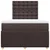 Vidaxl Box spring postelja z vzmetnico temno rjava 120x190 cm blago