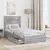 Krevet s od storage Siva Sonoma 75 x 190 cm Konstruirano drvo