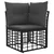 Set vanjskih sofa 12 pcs Crna i tamno siva Poliester