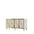 Hanah Home komoda Pega 150, 125 cm, bela / travertin / zlatna