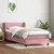 Vidaxl Box spring postelja z vzmetnico roza 80x220 cm žamet