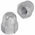 vidaXL Orehi 2 pcs srebrna M8 x 10 mm Jeklo