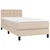 Krevet box spring madrac LED cappuccino 90x200cm umjetna koža