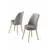 Hanah Home Set stolica Pefa, 45x91x42 cm, 4 komada, Zlatno-sive boje