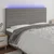 Vidaxl LED posteljno vzglavje temno sivo 200x5x118/128 cm blago