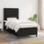 Vidaxl Box spring postelja z vzmetnico črna 100x200 cm blago