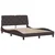 Vidaxl Posteljni okvir brez vzmetnice temno rjav 140x190 cm blago