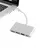 Cadorabo CADORABO 3-PORT USB Več-interface Plug & Play s priključkom USB-C, polnilnico USB-C, 2 USB 2.0 in USB 3.0 vrat za prenosnike, tablice in sodobne naprave z USB-C v srebrni vrati, (20548979)
