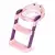 Adapter za wc šolju za decu sa stepenikom, pink, ECOTOYS