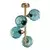 Opviq Luster Benek-15-14502, 40x40x55cm, IP20, Zlatno-plave boje