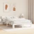 Vidaxl Posteljni okvir s headboardom Bela 160x200 cm Trdni borov les
