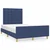 Vidaxl Posteljni okvir brez vzmetnice moder 120x190 cm blago