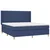 Vidaxl Box spring postelja z vzmetnico LED modra 180x200 cm blago