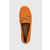 Mokasinke od brušene kože Geox D PALMARIA za žene, boja: narančasta, ravni potplat, D45MUJ 00021 C2008