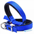Ovratnica za pse - komfort tekstilna, modra barva 40cm