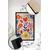 WallXpert uramljena MDF slika ARTNEWCLSYH98, šareni cvetovi u stilu kolaža, 50 x 70 cm