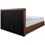 Carryhome POSTELJA Z VZMETNICO 120 cm  x 200 cm , tekstil rjava