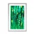 Plakat s paspartujem zelena čarobnost cvetja - 60x90 white