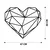 Atelier Del Sofa Zidna dekoracija Heart, 47x40 cm, 1.2mm, Crna