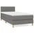 vidaXL Box spring postelja z vzmetnico temno siva 80x200 cm blago