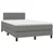 Vidaxl Box spring postelja z vzmetnico LED temno siva 120x190 cm blago
