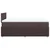 Vidaxl Box spring postelja z vzmetnico temno rjav 120x200 cm blago