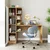 Hanah Home 2074 radni sto s policom 143,2 × 143,2 × 50 cm, atlantski bor / bela
