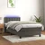 vidaXL Box spring postelja z vzmetnico LED temno siva 100x200 cm žamet