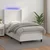 Vidaxl Box spring postelja z vzmetnico LED bel 90x190 cm umetno usnje
