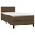 Vidaxl Box spring postelja z vzmetnico LED temno rjava 80x200 cm blago