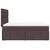 Vidaxl Box spring postelja z vzmetnico temno rjava 140x200 cm blago