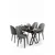 Hanah Home Trpezarijski set, 5 komada, Sivi