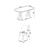 Hanah Home Set Trpezarijski sto i 6 stolica Lai, Krem