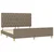 Vidaxl Posteljni okvir brez vzmetnice taupe 160x200 cm blago