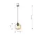 Luster na sajli COSMO 1xE14/10W/230V prečnik 14 cm crna/bež