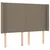 Vidaxl Box spring postelja z vzmetnico LED taupe 140x190 cm blago