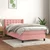 Vidaxl Box spring postelja z vzmetnico roza 80x200 cm žamet
