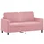 3-dijelni set sofa ružičasti baršunasti