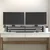 Stalak za monitor sivi 100x27x15 cm od masivne borovine