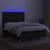 Vidaxl Box spring postelja z vzmetnico LED črna 140x200 cm blago