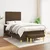Vidaxl Box spring postelja z vzmetnico temno rjava 120x190 cm blago