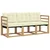 Set vanjskih sofa s jastukom 3 pcs Bijela i krem